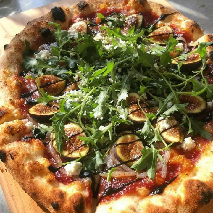 grilled fig and goat cheese pizza