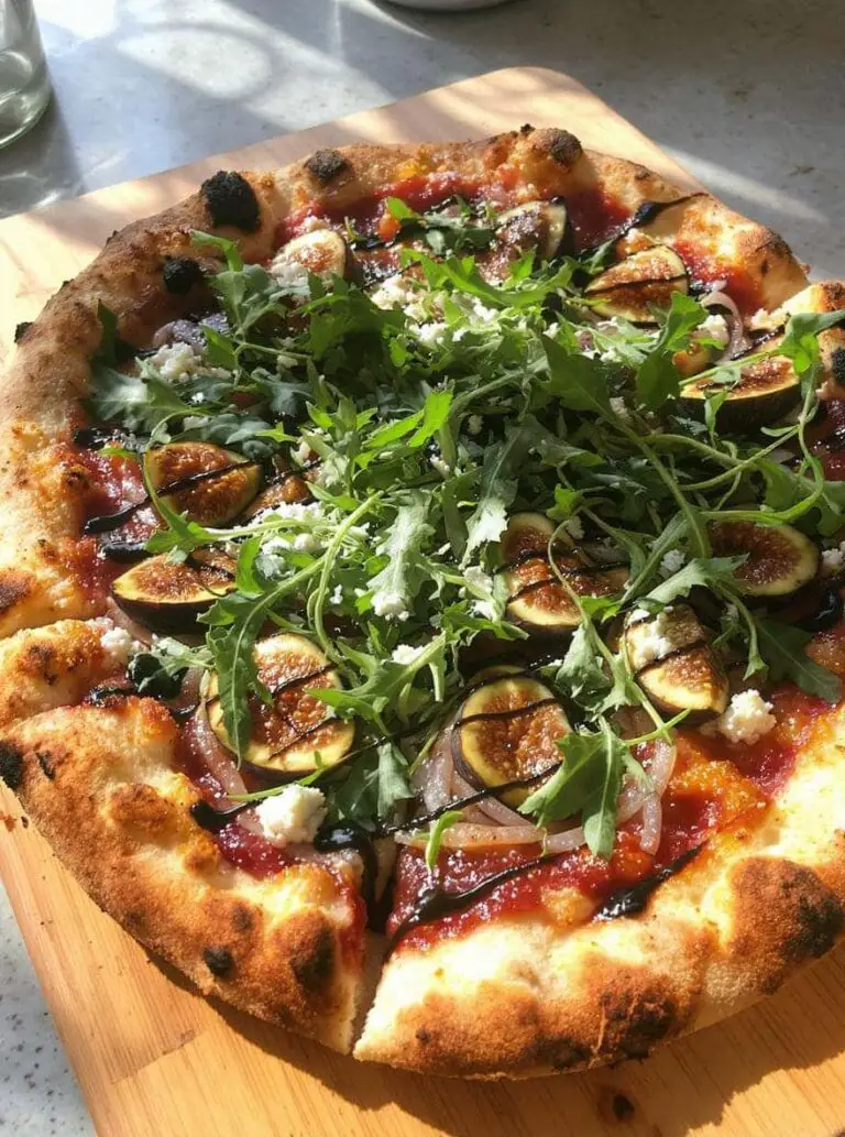 grilled fig and goat cheese pizza