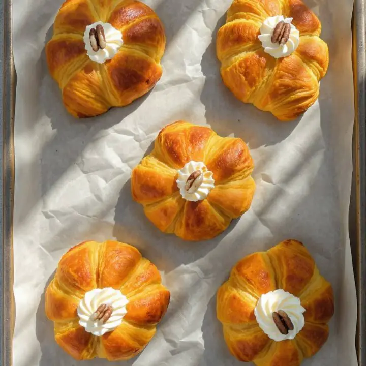 Cream-Filled Pumpkin Croissants