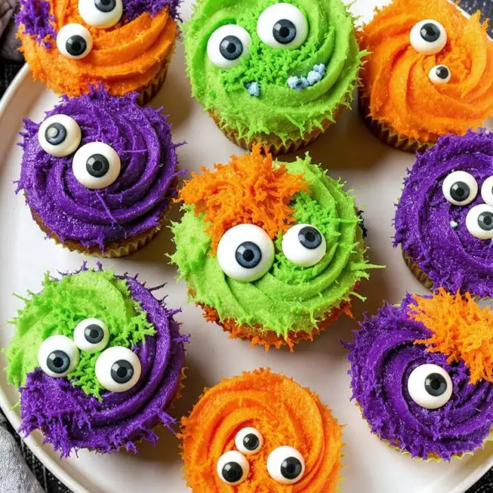 Cute Monster Cupcakes