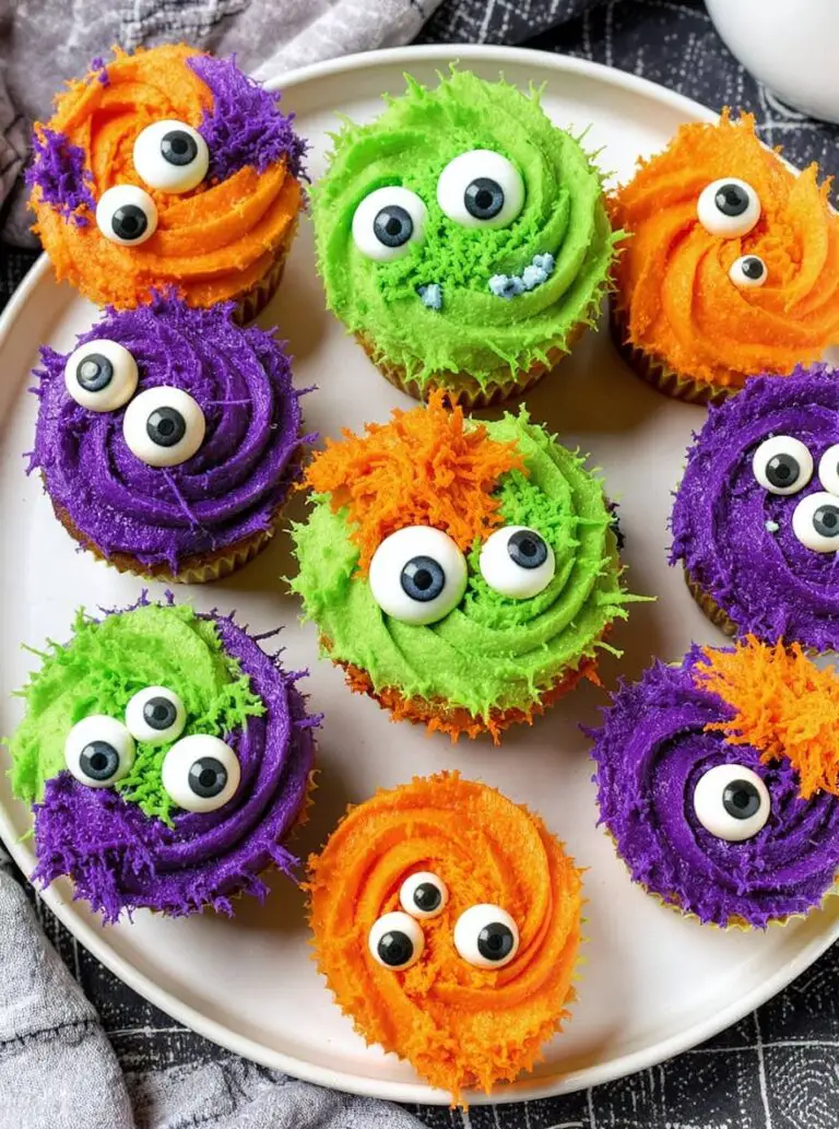 Cute Monster Cupcakes