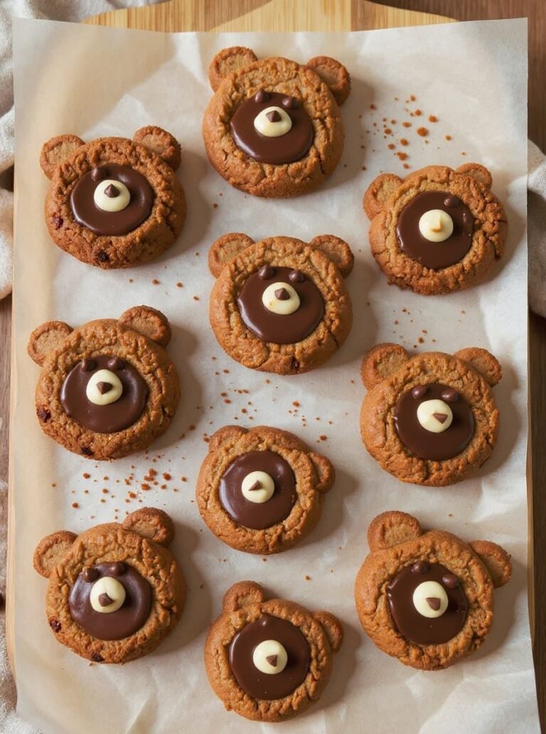Coffee Cashew Butter Bear Cookies