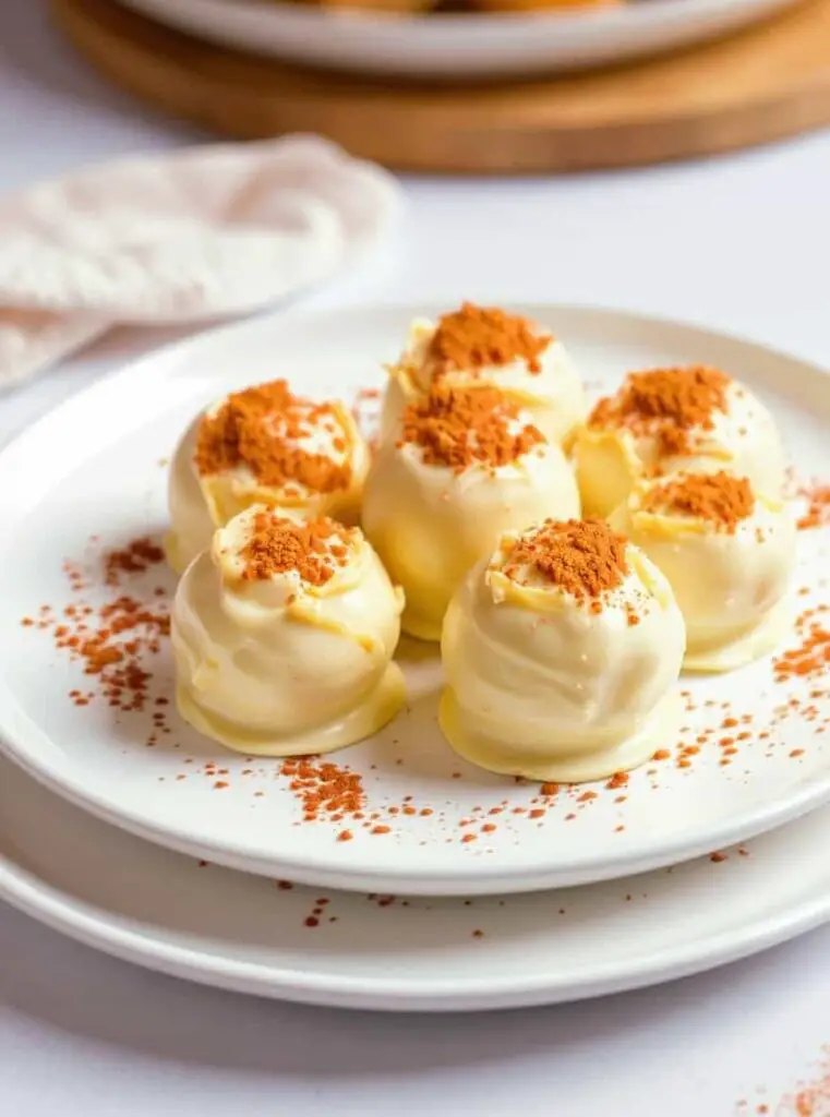 Pumpkin Cheesecake Truffles