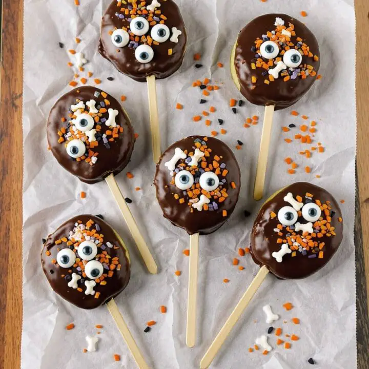 Spooky Chocolate Apple Pops