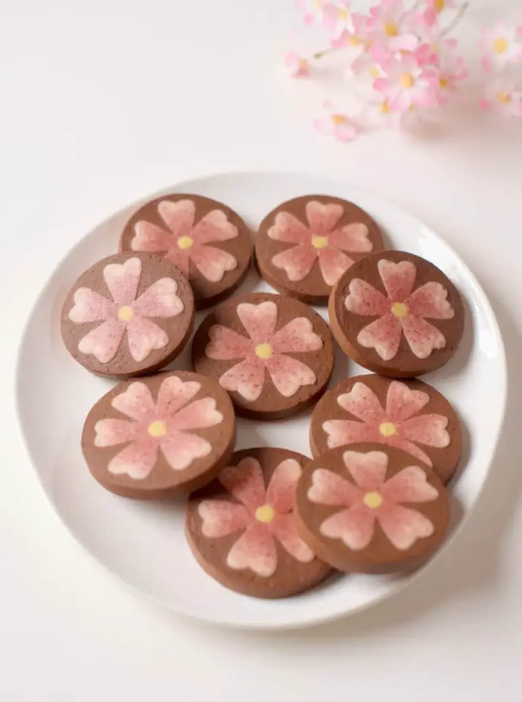 Gradient Sakura Petal Cookies