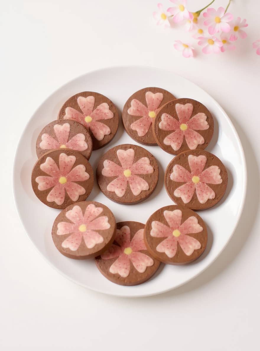 Gradient Sakura Petal Cookies