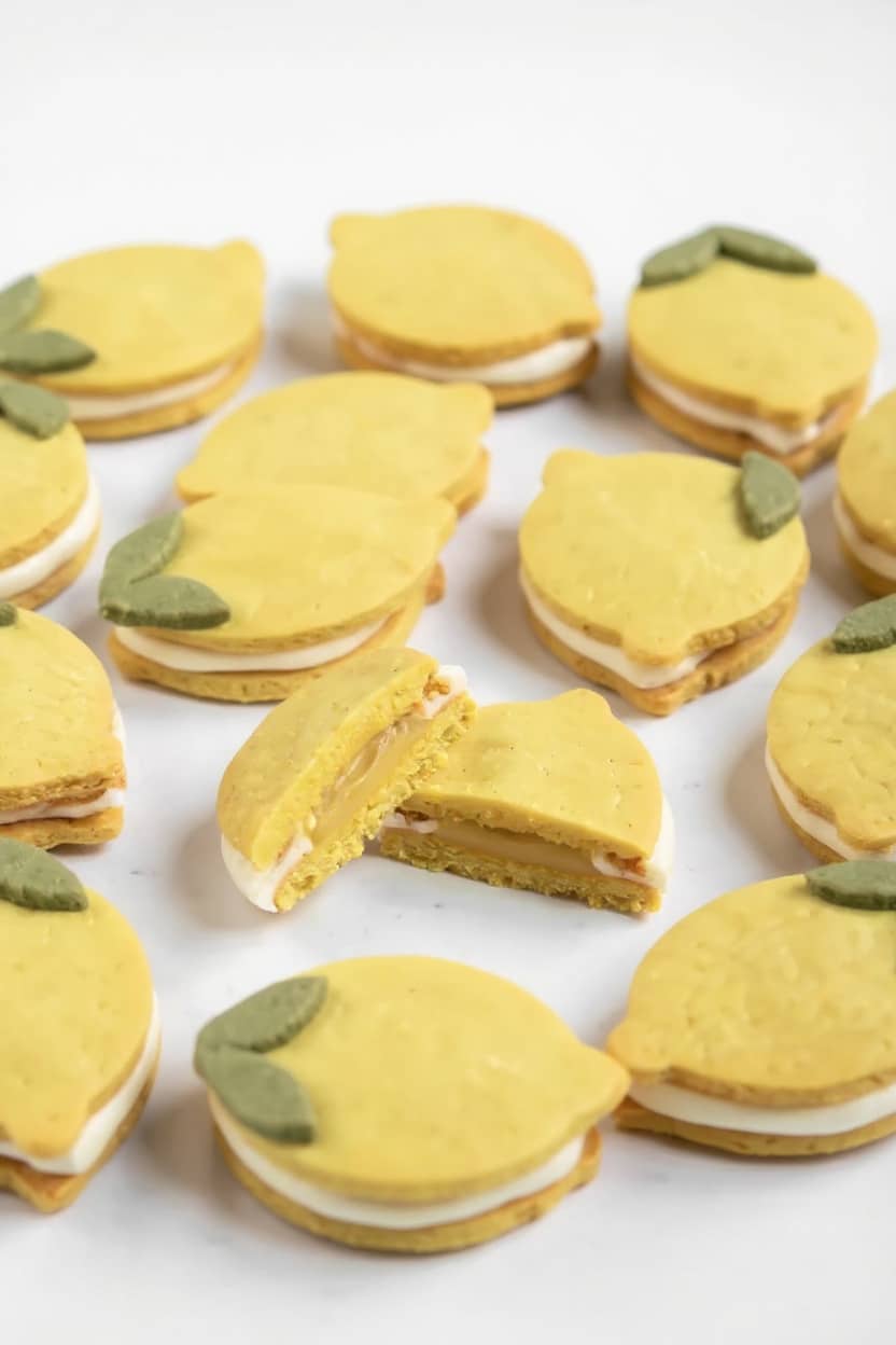 Lemon Sandwich Cookies With Lemon Curd