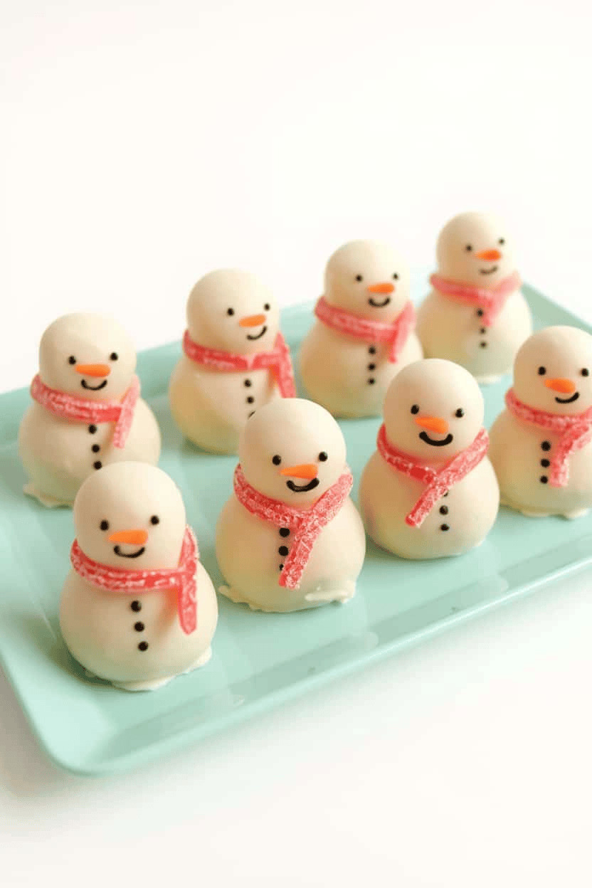 No-Bake Snowman Truffles
