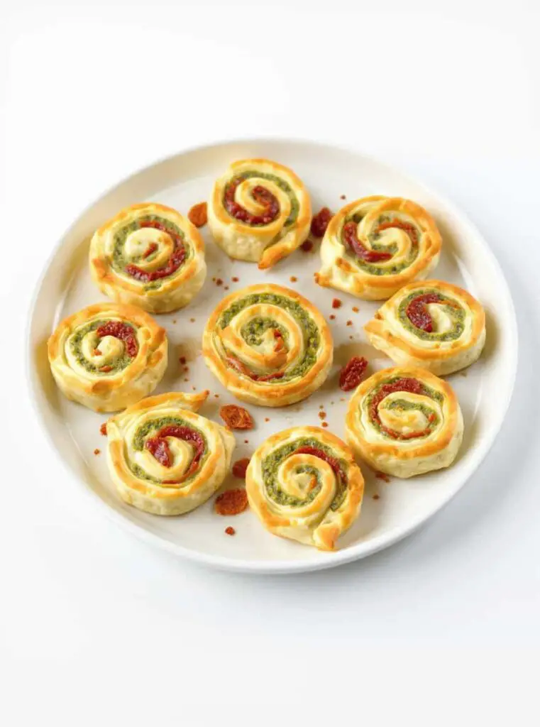 Pesto & Sun-Dried Tomato Pinwheels