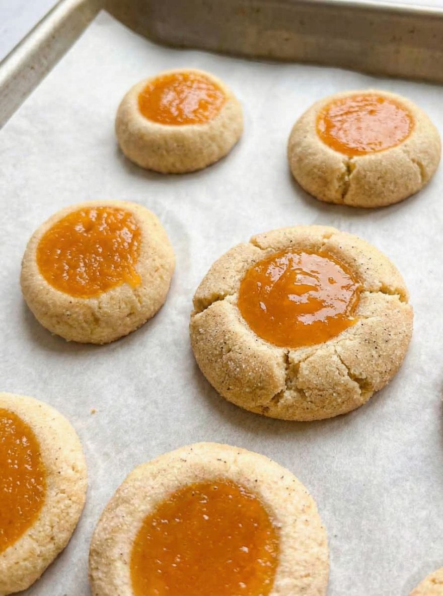 Cardamom Mango Thumbprint Cookies