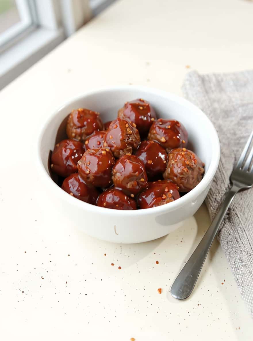 Slow Cooker Hot Honey Meatballs