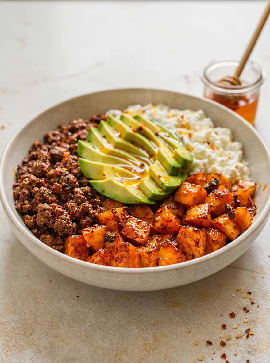 Viral Hot Honey Ground Beef Bowls 2