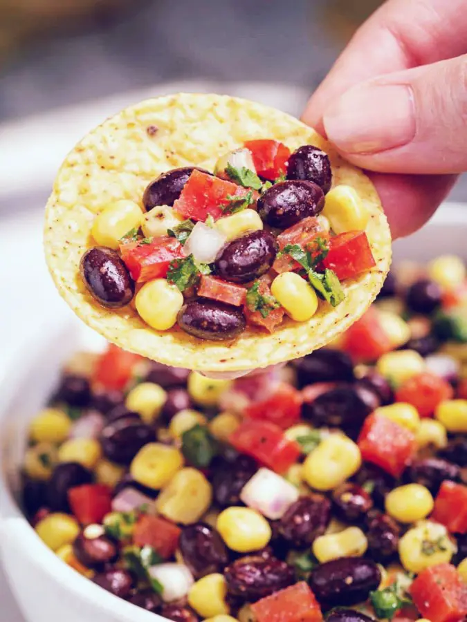 Black bean corn salsa