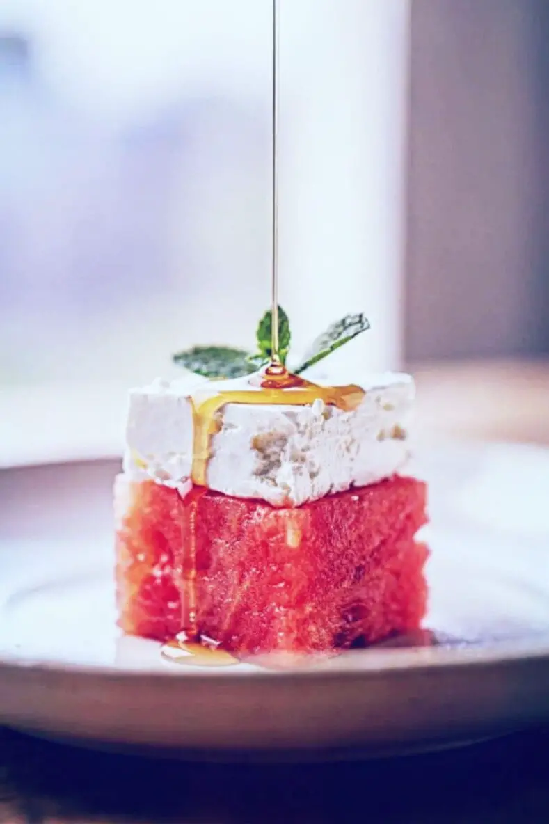 Honey Lime Watermelon Feta Stacks