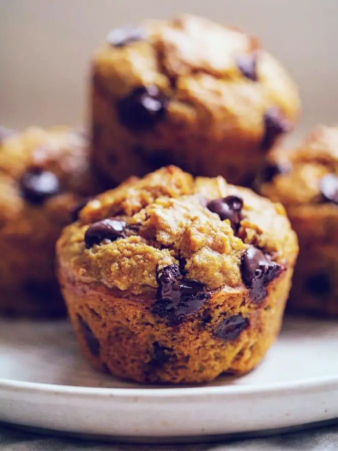 Healthy Pumpkin Chocolate Chip Muffins