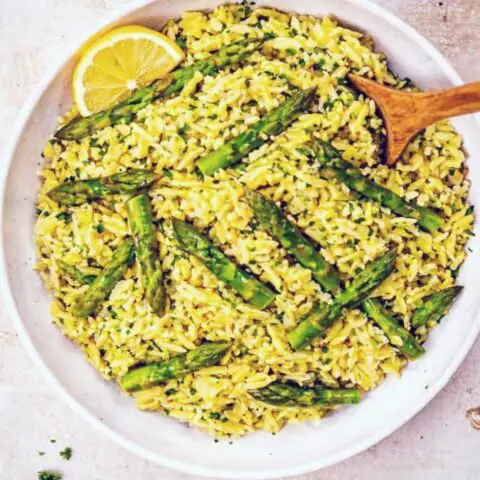 Lemon Asparagus Orzo