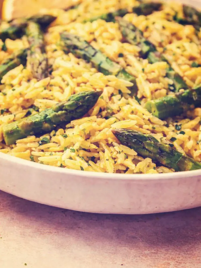 Lemon Asparagus Orzo