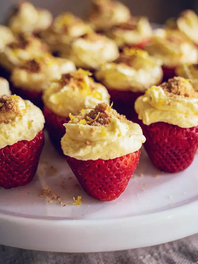 Lemonade Pie Stuffed Strawberries