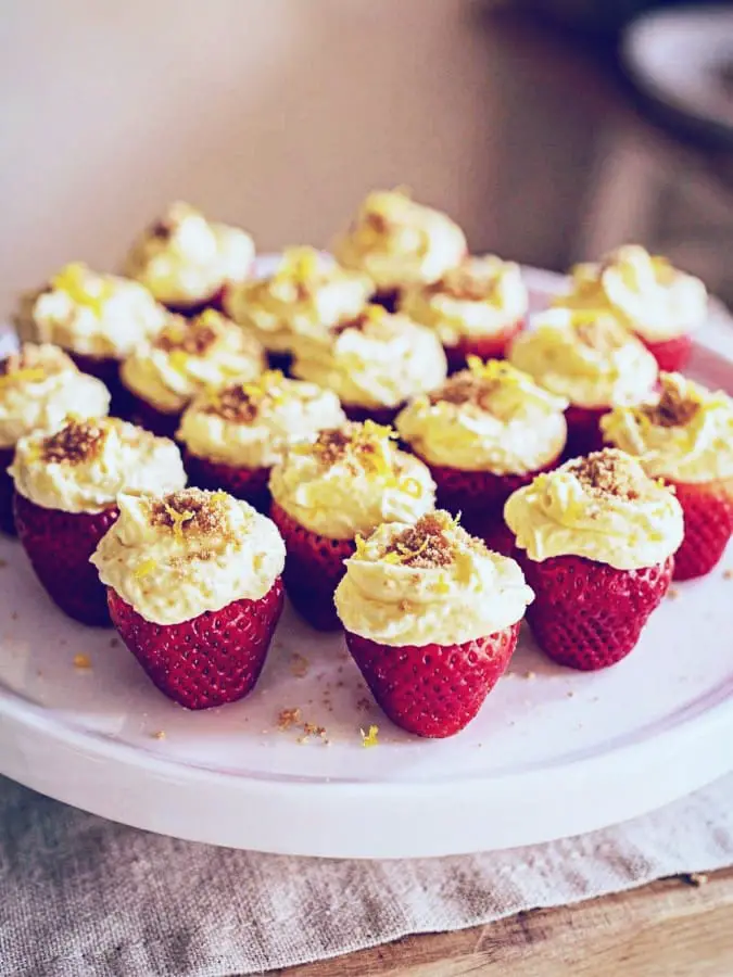Lemonade Pie Stuffed Strawberries