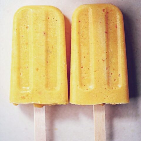 Mango yogurt popsicles