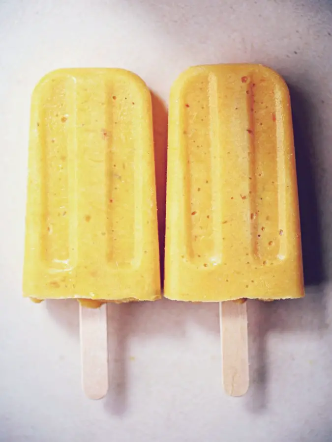 Mango yogurt popsicles