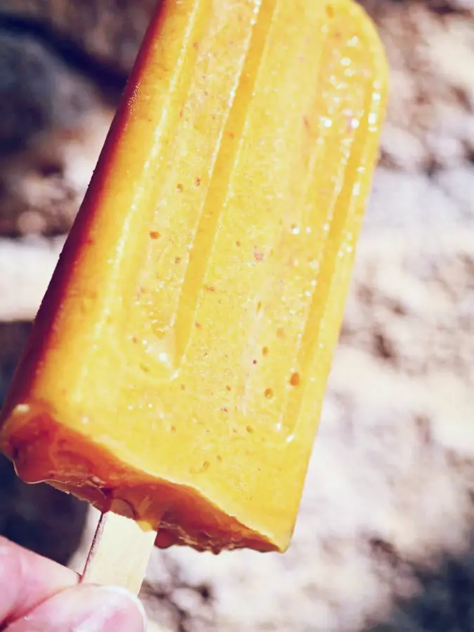 Mango yogurt popsicles