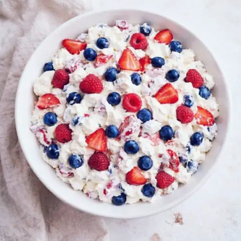 Red White and Blue Cheesecake Salad