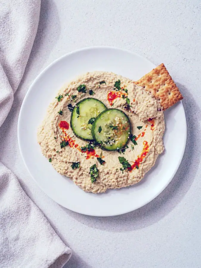 Spicy Cucumber Hummus Bowl