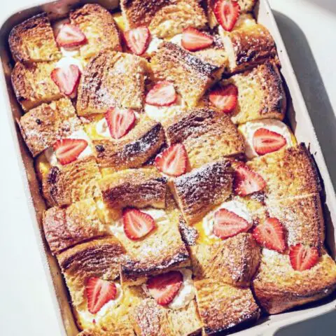 Strawberry Cream Cheese French Toast Bake