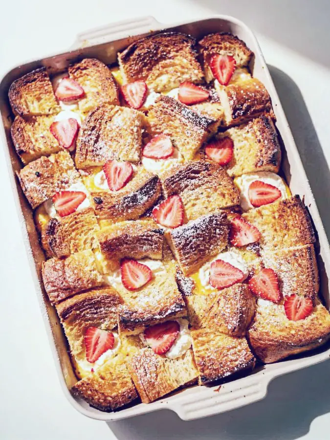 Strawberry Cream Cheese French Toast Bake
