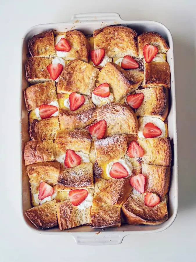 Strawberry Cream Cheese French Toast Bake