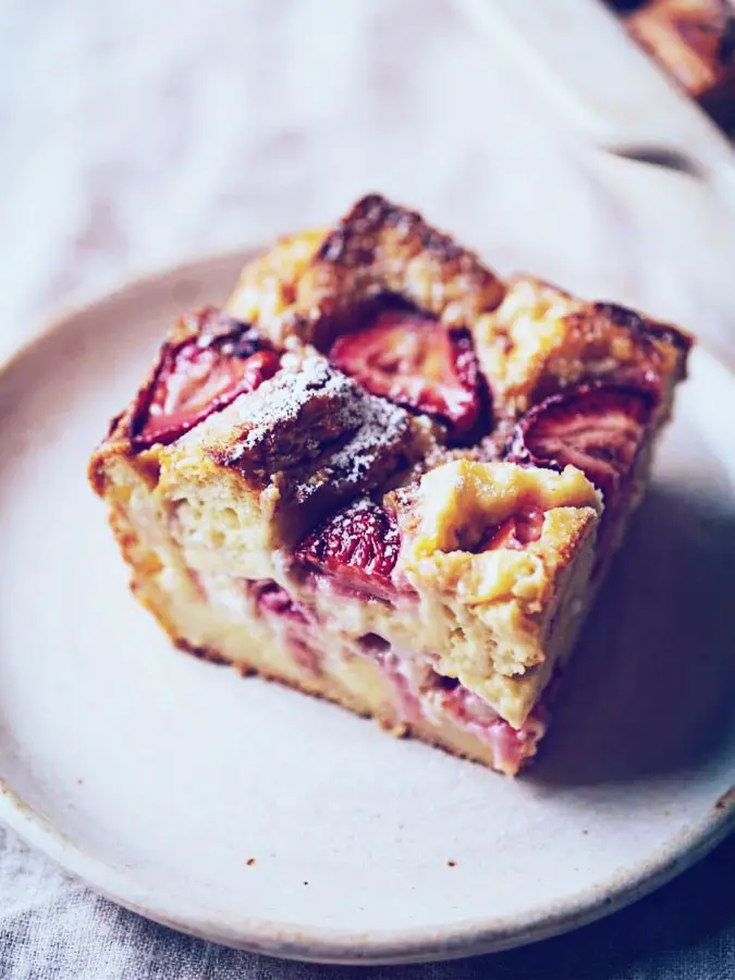 Strawberry Cream Cheese French Toast Bake