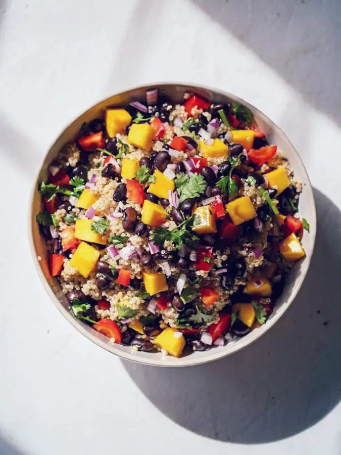 Vegan Mango Black Bean Quinoa Salad