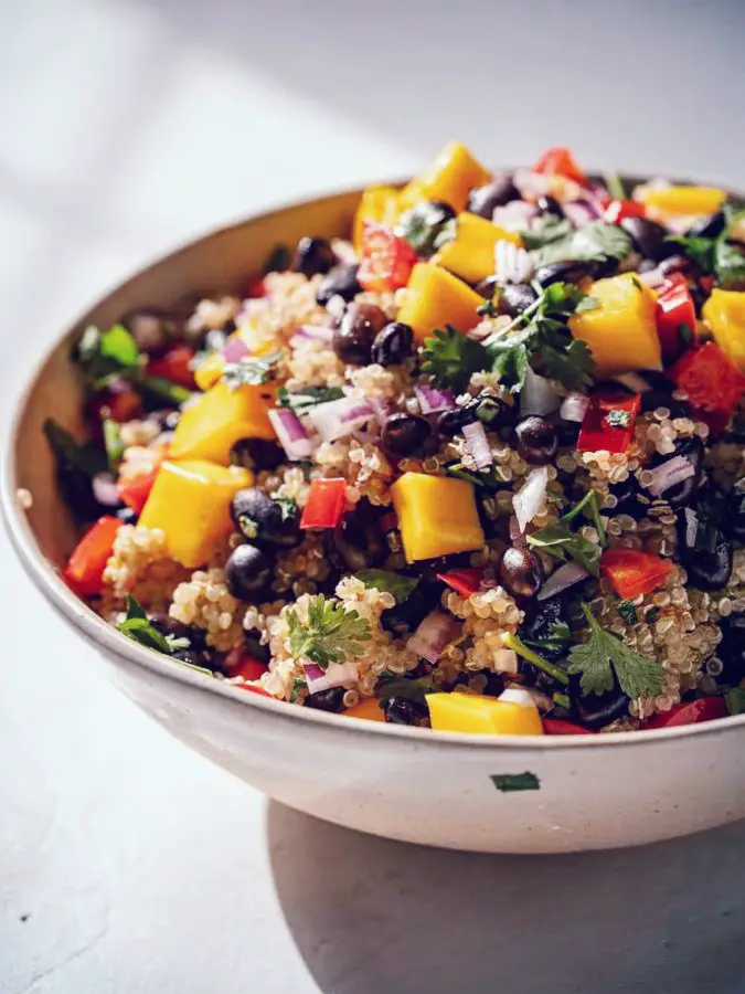 Vegan Mango Black Bean Quinoa Salad