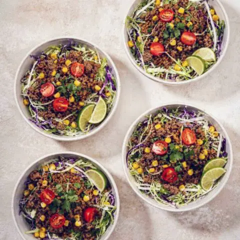 Cabbage Crunch Taco Bowls