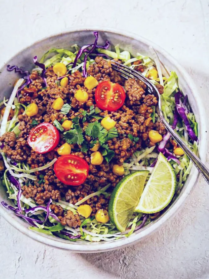 Cabbage Crunch Taco Bowls