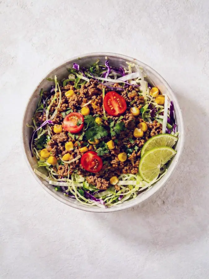 Cabbage Crunch Taco Bowls