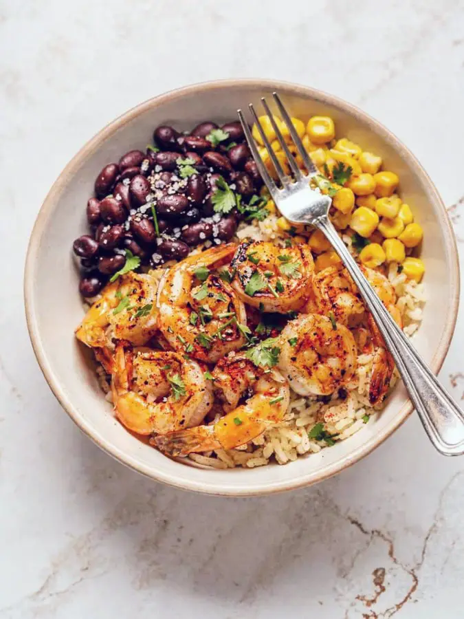 Chili Lime Shrimp Rice Bowl