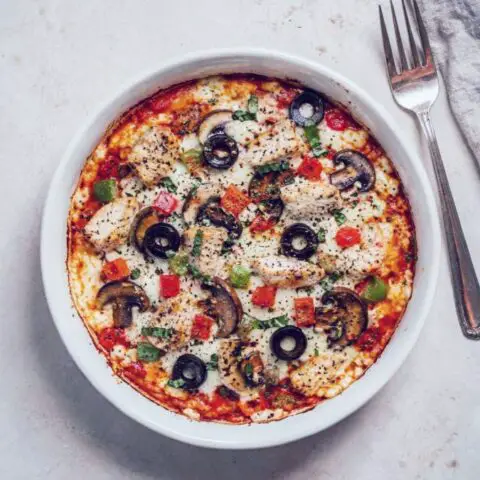 Low Carb Cottage Cheese Pizza Bowl