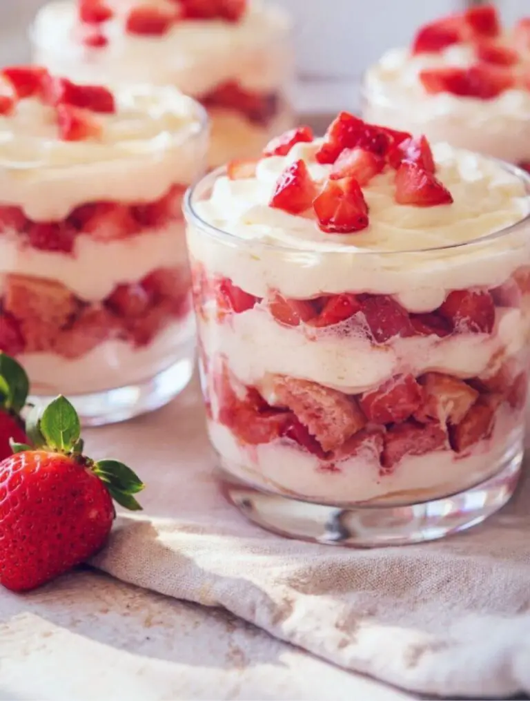Pink Cloud Strawberry Tiramisu Cups