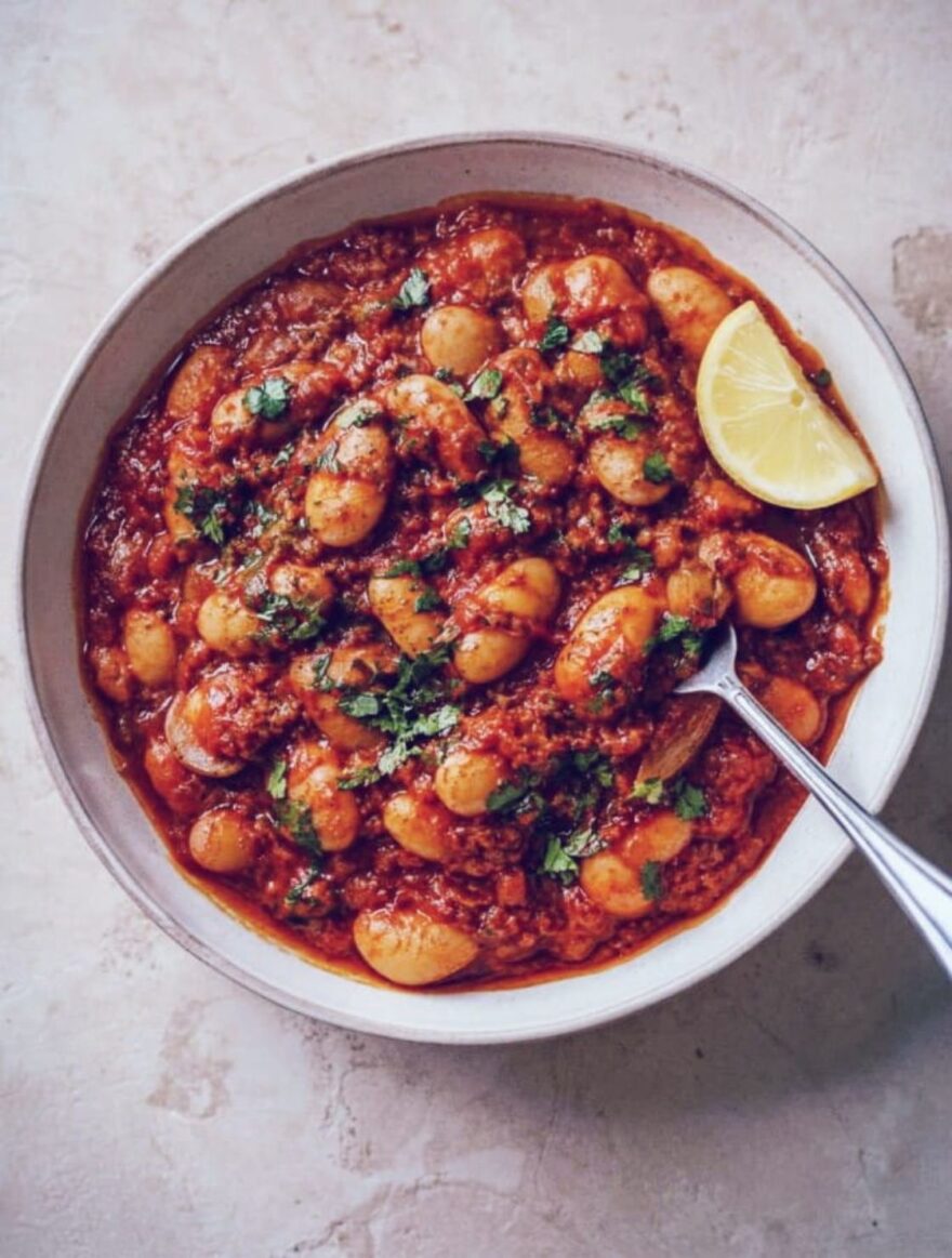 Saucy Harissa Butter Beans