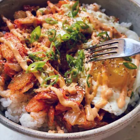 Spicy Mayo Kimchi Rice Bowl
