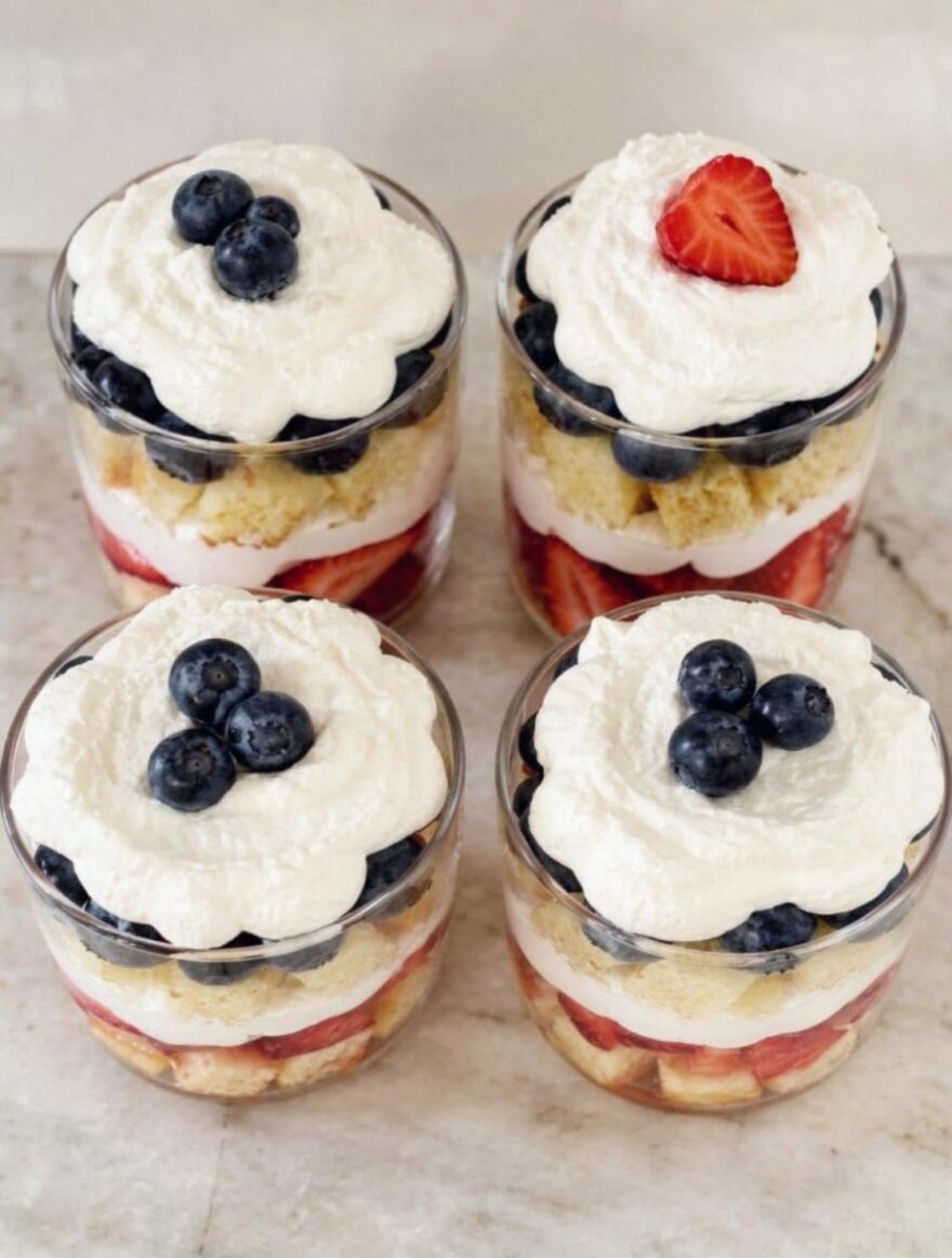 Vegan July 4th Berry Trifle Cups