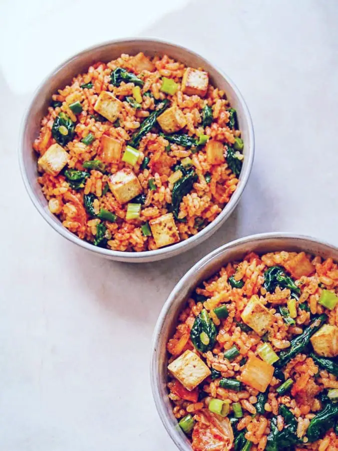 Vegan Kimchi Fried Rice Bowl